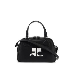 Elegant Mini Box Handbag in Monochrome Leather